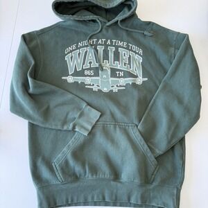 Morgan Wallen One Thing at a Time 2024 Tour Hoodie Sweatshirt Green‎ Size Large